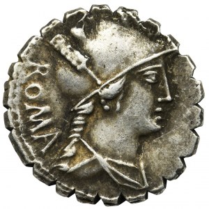 Roman Republic, C. Poblicius Q.f., Denarius serratus