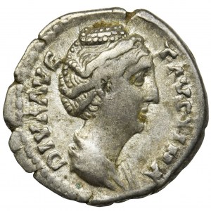 Roman Imperial, Faustina I, Posthumous Denarius - rare