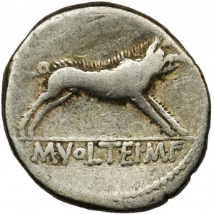 Roman Republic, M. Volteius M. f., Denarius