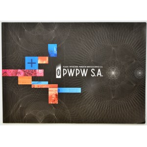 Folder reklamowy PWPW o różnych produktach.