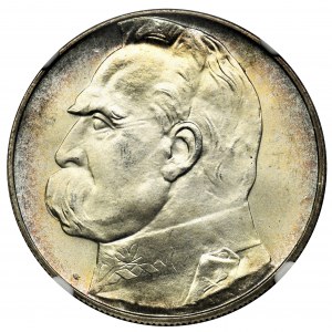 Piłsudski, 10 złotych 1939 - NGC MS66