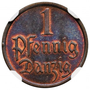 Free City of Danzig, 1 pfennig 1937 - NGC MS65 BN
