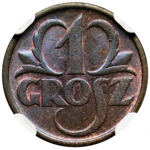 1 grosz 1935 - NGC MS65 BN