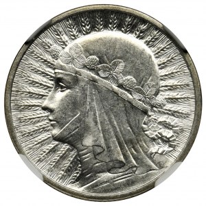 Głowa Kobiety, 2 złote 1933 - NGC MS63