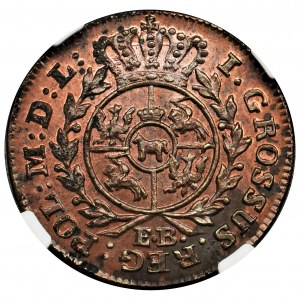 Poniatowski, Groschen Warsaw 1780 EB - NGC MS62 RB