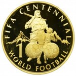Zestaw złotych monet, 100-lecie federacji piłkarskiej FIFA w tym rzadkie 50 franków 2004