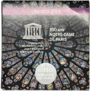 Set, EURO (France and Germany) 850 years of Cathedral Notre Dame (5 pcs.)