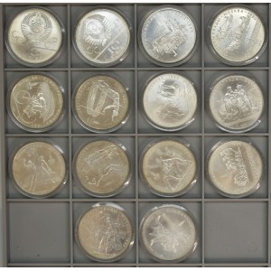 Lot, Russia Olympic Games Moscow 1980, 10 rubles (14 pcs.)