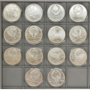 Lot, Russia Olympic Games Moscow 1980, 10 rubles (14 pcs.)