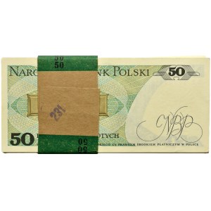 Paczka bankowa 50 złotych 1988 - GB - 100 sztuk - PIERWSZA SERIA