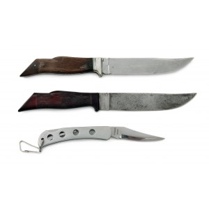 One Folding Knife and Two Hunting Knives/Jeden zavírací a dva lovecké nože