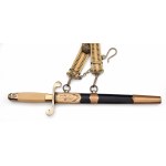 Naval officer's dagger with Hanger and Belt/Dýka námořního důstojníka se závěsem a opaskem