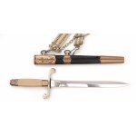 Naval officer's dagger with Hanger and Belt/Dýka námořního důstojníka se závěsem a opaskem