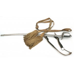 Rare sabre of a high mining officials with sword belt, sash and tassels/Vzácná šavle vysokého báňského úředníka se závěsem, šerpou a střapci