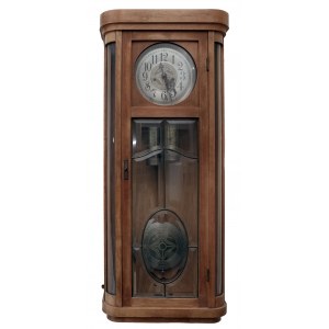 Art Nouveau wall pendulum clock by, Gustav Becker/Wall Art Nouveau weight clock by, Gustav Becker