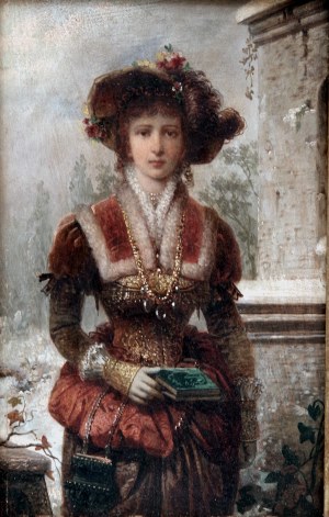 Portrait of a Young Woman by Franz Russ Jr. /Portrét mladé ženy, Franz Russ ml.