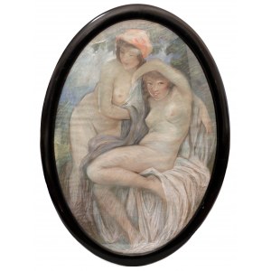 A Pair of Nude Girls by Jakub Obrovsky/Dívčí dvojakt, Jakub Obrovský