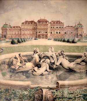 Upper Belveder by Rudolf von Alt/Horní Belveder, Rudolf von Alt