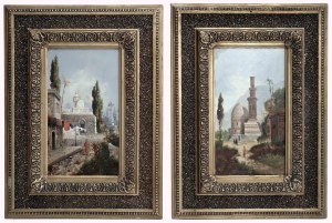 A Pair of Oriental Landscape Paintings by Karl Kaufmann/Pár orientálních krajinomaleb, Karl Kaufmann