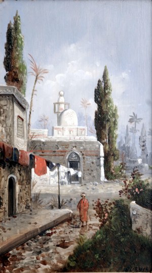 A Pair of Oriental Landscape Paintings by Karl Kaufmann/Pár orientálních krajinomaleb, Karl Kaufmann