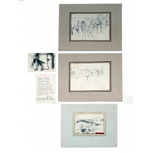 Three drawings and a message by Josef Jira/Tři kresby a vzkaz, Josef Jíra
