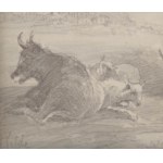 Shepherd couple with cows, Adriaen van de Velde (attrib.) /Pastýřská scéna, odpočívající pastýři s kravami, Adriaen van de Velde (atrib.)