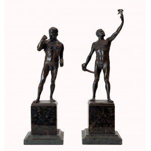 Deux statues masculines de Paul Ludwig Kowalczewski