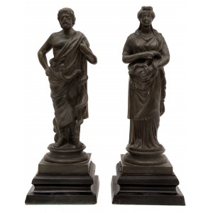A Pair of Statues Asclepius and Hygieia/Dvojice soch Asklépia a Hygieie