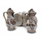 Oil &amp; Vinegar Pitchers Cruet Set &amp; Stand