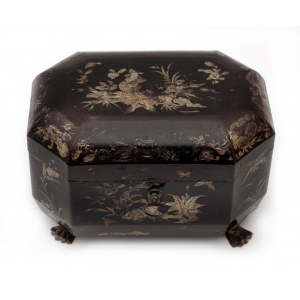 An Export Lacquer Tea Caddy
