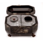 An Export Lacquer Tea Caddy