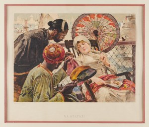 Julian Fałat (1853-1929), Na statku, 1887