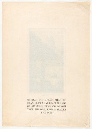 Stanisław Jakubowski (1885-1964), Stare Miasto, lata 20. XX w.