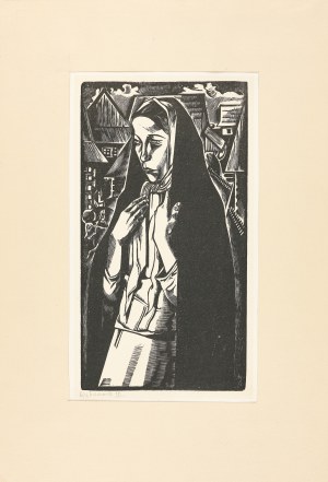Tadeusz Kulisiewicz (1899-1988), Dziewczyna w chuście, 1931