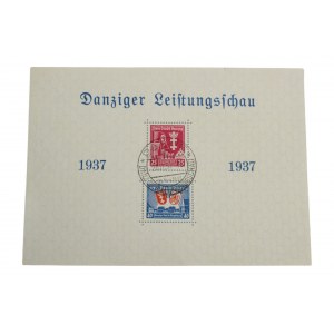 Danziger Leistungsschau + znaczek z bloku. Danzig 1937