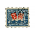 Danziger Leistungsschau + znaczek z bloku. Danzig 1937