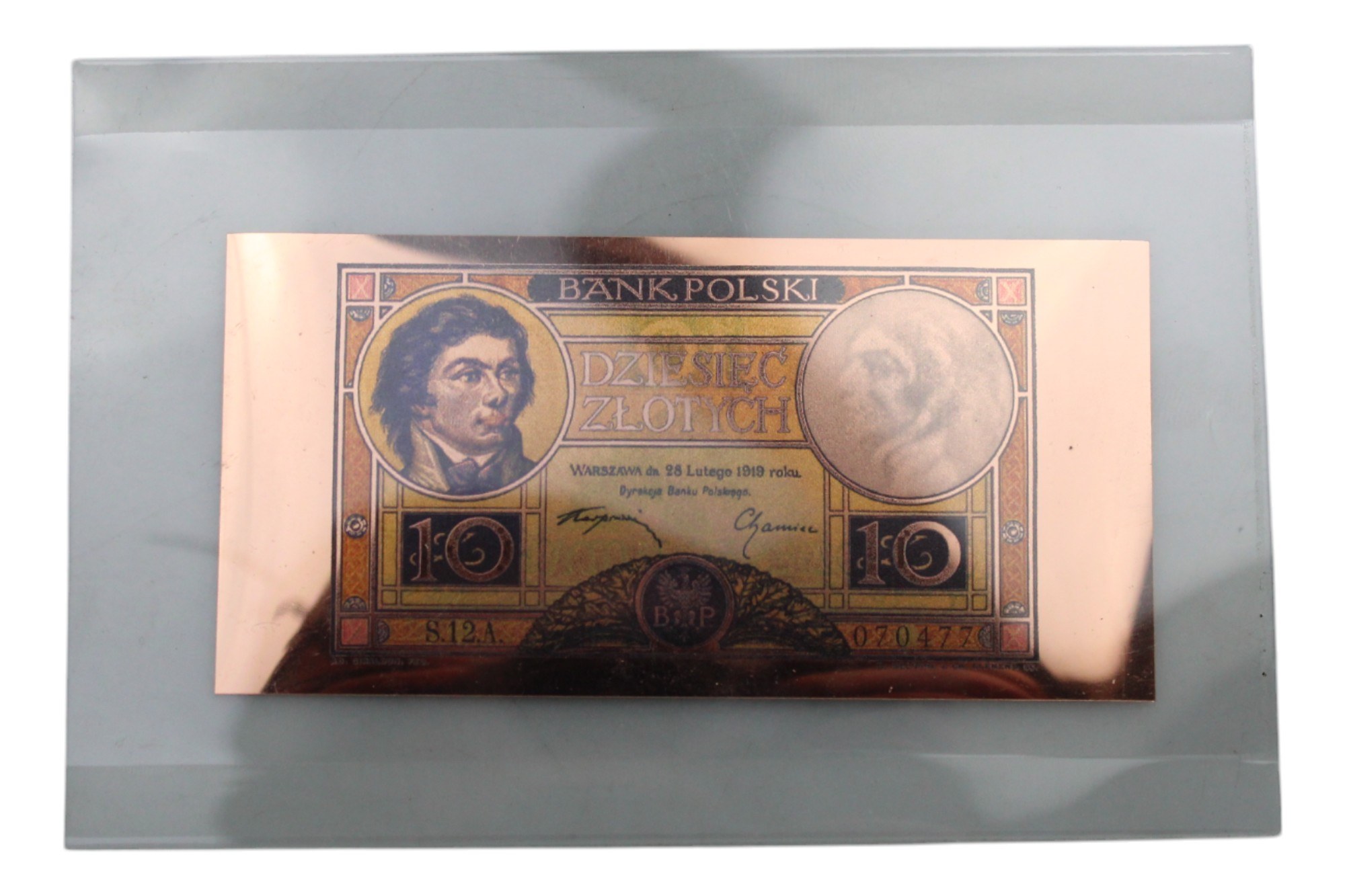 Najpiękniejsze Polskie Banknoty w czystym złocie - Tadeusz kośiuszko