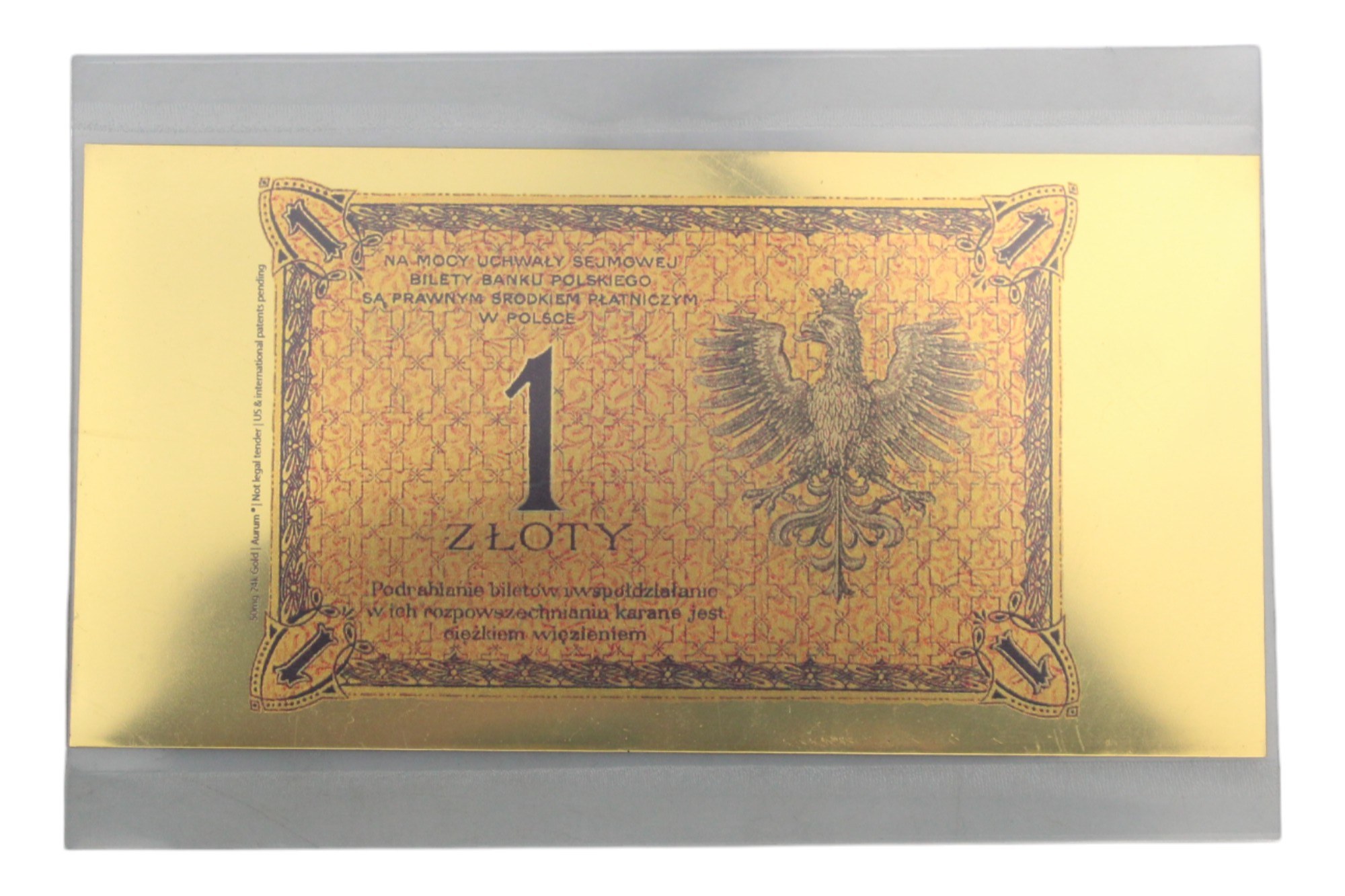 Najpiękniejsze Polskie Banknoty w czystym złocie - skarbnica narodowa