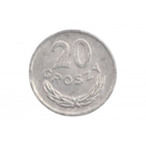 20 halierov 1981 KB - plechový hrot - chyba razby