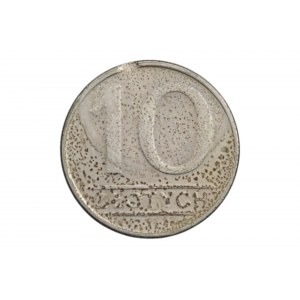 10 Zloty 1986 KB - Blechspitze - postfrischer Fehler