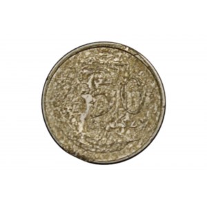 50 grošov 1990 KB - plechový hrot - chyba razby