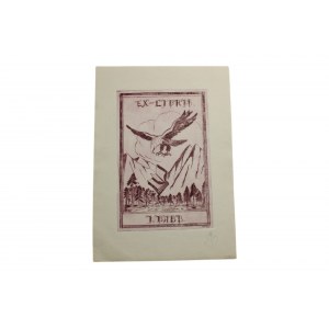 Exlibris - J.Babb / przedwojenny