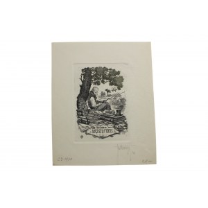 Exlibris - Augusts Fisers 1930 r. podpisany