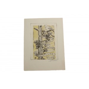 Exlibris - Robert Cuvillier 1938 r. / Belgia