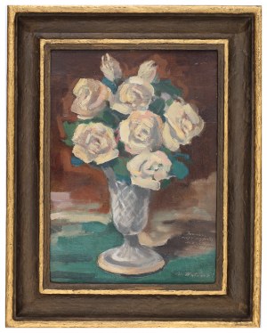 Mieczysław Wątorski (1903-1979), Róże w wazonie