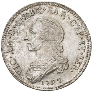 Vittorio Amedeo III (1773-1796) Mezzo scudo 1792 -…