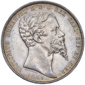 Vittorio Emanuele II (1849-1861) 5 Lire 1855 T - N…