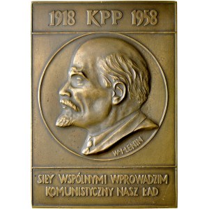 Medal prostokątny 1958, Plakieta, W. I. Lenin.