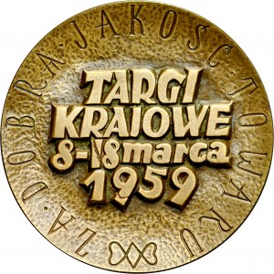 Medal autorstwa Jastrzębowskiego z 1959 roku wybity z okazji Targów Krajowych w Poznaniu.