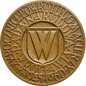 Medal autorstwa J. Gosławskiego wybity z okazji 1000-lecia miasta Wrocławia.